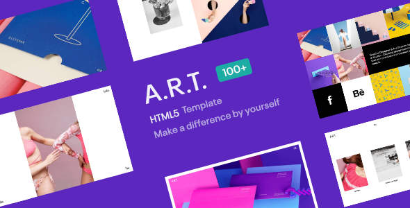 Art Simple Clean Website Template for Creatives - 2022 trends