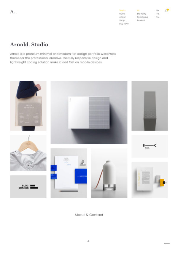Minimalist portfolio Template
