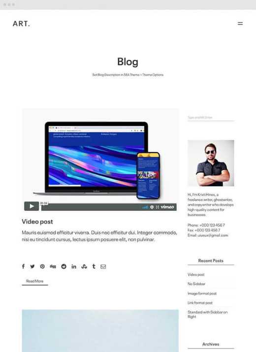 Blog Archive with Widget Bar
