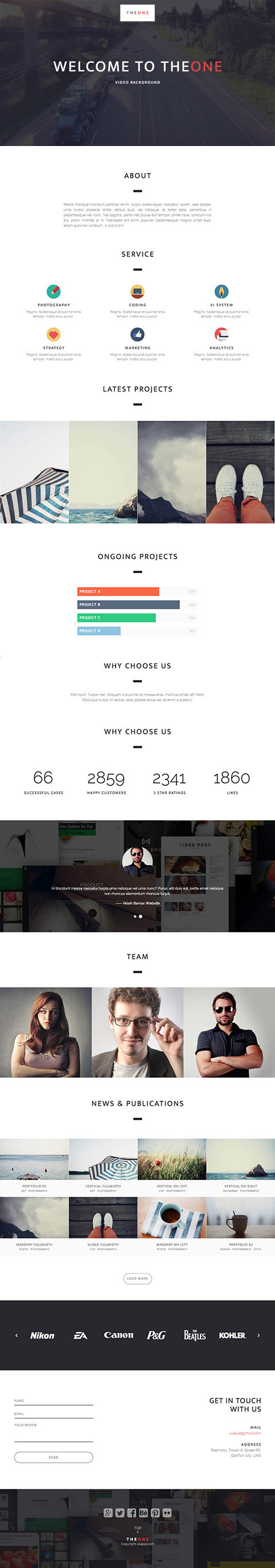 THEONE - Fullcreen with video Background